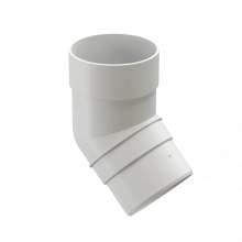 Колено 45º Docke PREMIUM RAL 9003 (пломбир)
