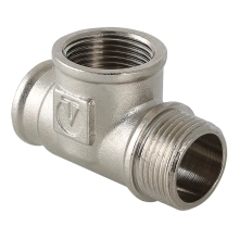 Тройник Valtec с переходом на нар. р. 3/4" вн.-вн.-нар.