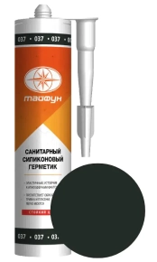 Герметик силиконовый Тайфун №037 (графит) 280 мл