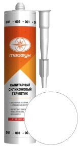 Герметик силиконовый Тайфун №001 (белый) 280 мл