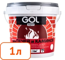 Краска для печей и каминов GOL expert (белая) 1 л