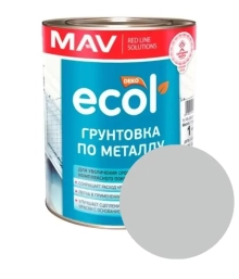 Грунтовка по металлу Ecol MAV ГФ-021 (светло-серая) 1 л