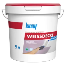 Краска глубокоматовая KNAUF Вайсдэкке для потолков, 9 л