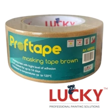 Лента малярная термостойкая Lucky 48 мм х 50 м (корич.) 492950L