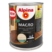 Масло для террас, лестниц и мебели Alpina (прозрачное) 0,75 л