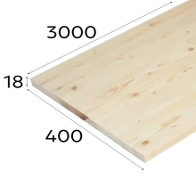 Мебельный щит 18х400х3000 мм (сорт АВ)