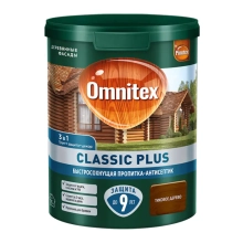 Пропитка-антисептик Omnitex Classic Plus 3 в 1 (Тиковое дерево) 0,9 л