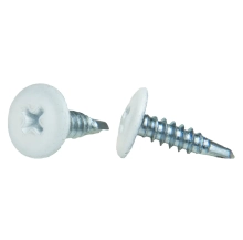Саморез с прессшайбой ЕКТ 4,2x16 со сверлом, RAL 9003, 100 шт (B007931)