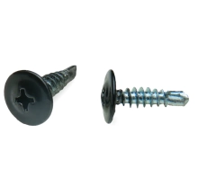 Саморез с прессшайбой ЕКТ 4,2x16 со сверлом, RAL 9005, 100 шт (B007932)