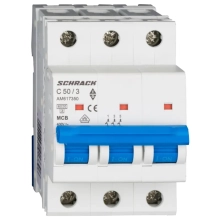 Автоматический выключатель SCHRACK AM 6kA 3P 50А тип С