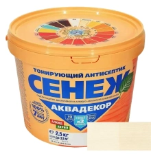 Антисептик тонирующий Сенеж Аквадекор 101 (иней) 2,5 кг