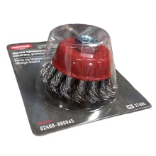 Щетка-крацовка чашка косичка 65 мм, М14 HAMMER (02400-800065)