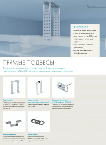 Зажим прямой KNAUF для крепления профилей CD 60/27