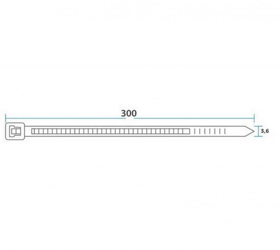 Хомут-стяжка 300х3,6 мм REXANT (07-0300) белый, 100 шт