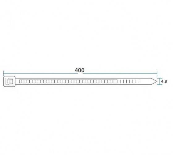 Хомут-стяжка 400х4,8 мм REXANT (07-0400) белый, 100 шт