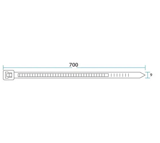 Хомут-стяжка 700х9 мм REXANT (07-0700) белый, 100 шт