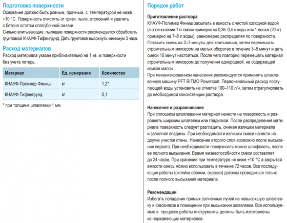 Шпатлевка полимерная KNAUF Полимер Финиш, 20 кг