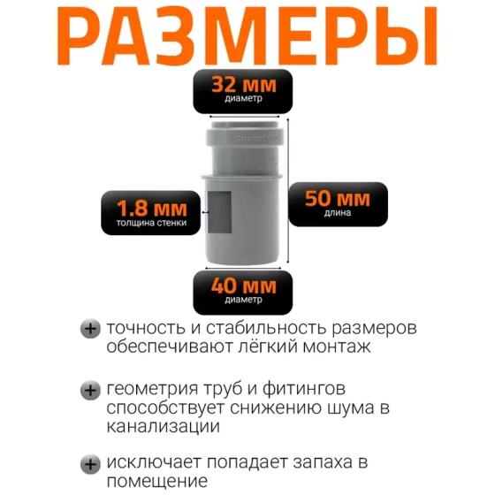 Редукция 40/32 мм Ostendorf HTR