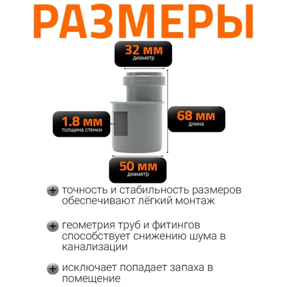 Редукция 50/32 мм Ostendorf HTR