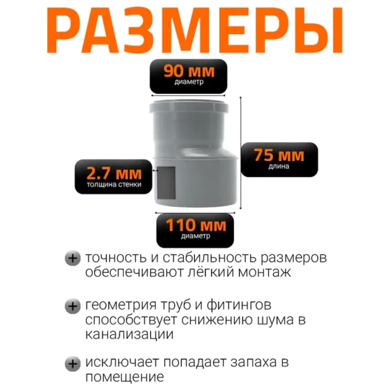 Редукция 110/90 мм Ostendorf HTR