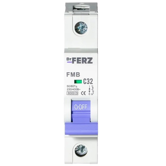 Автоматический выключатель DrFERZ FMB-C 6kA 1P 32A тип С (00062)