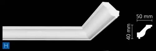 Плинтус потолочный NMC H 40х50 мм, 2 м