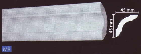 Плинтус потолочный NMC MX 45х45 мм, 2 м