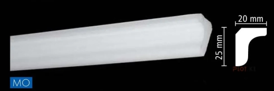 Плинтус потолочный NMC MO 25х20 мм, 2 м