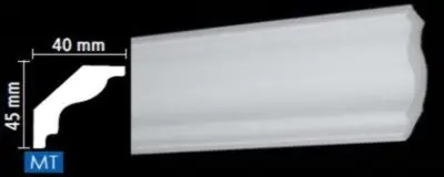 Плинтус потолочный NMC MT 45х40 мм, 2 м