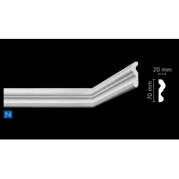 Плинтус потолочный NMC N 70х20 мм, 2 м