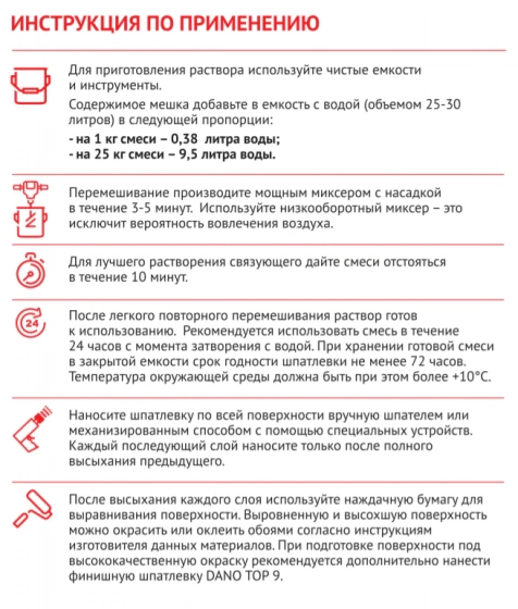Шпатлевка DANOGIPS DANO JET 5 полимерная, 25 кг