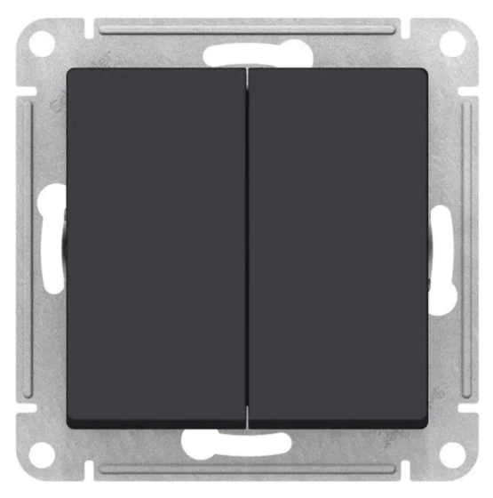Выключатель двухклавишный Systeme Electric AtlasDesign ATN001051