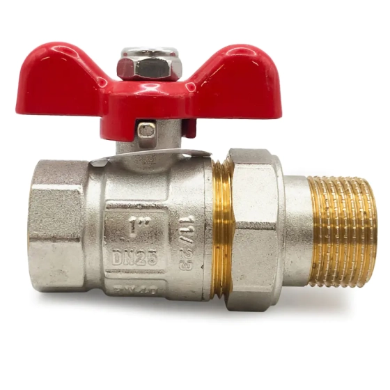 Кран шаровый полнопроходной металлический со сгоном НВ 1" FWB65-M25-F25X