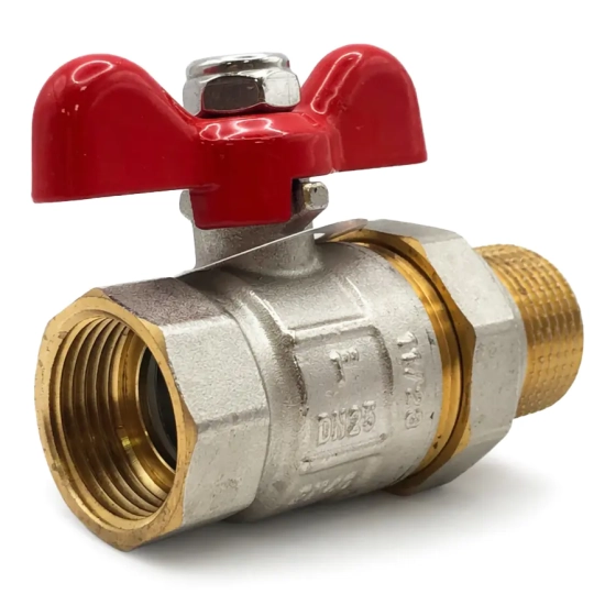Кран шаровый полнопроходной металлический со сгоном НВ 1" FWB65-M25-F25X