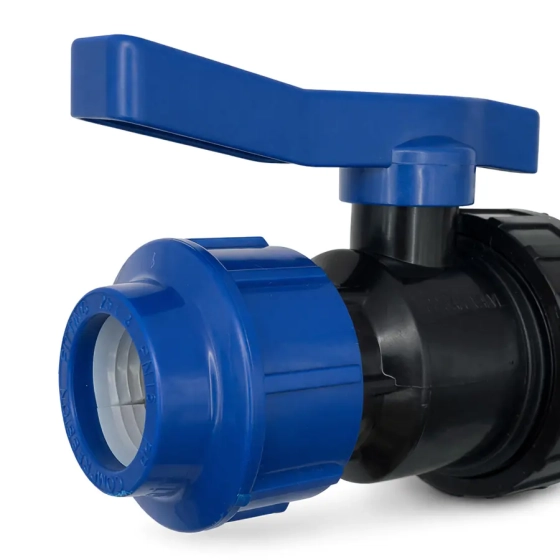 Компрессионный кран для ПЭ труб LAMMIN 25 Lm34101025025