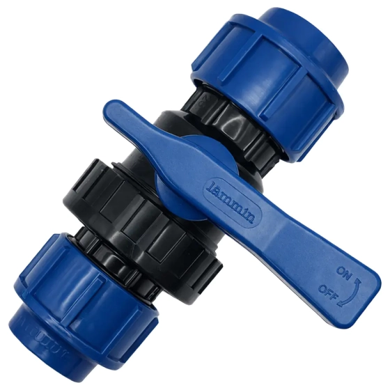 Компрессионный кран для ПЭ труб LAMMIN 25 Lm34101025025