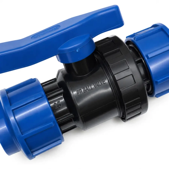 Компрессионный кран для ПЭ труб LAMMIN 25 Lm34101025025