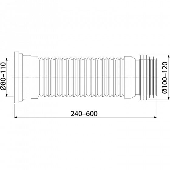 Гофра для унитаза Alcaplast (A97)