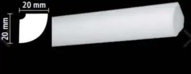 Плинтус потолочный NMC MM 20х20 мм, 2 м