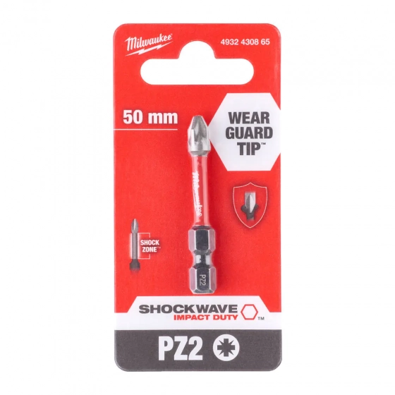 Бита для шуруповерта Shockwave Impact Duty PZ2 50 мм Milwaukee (1 шт)