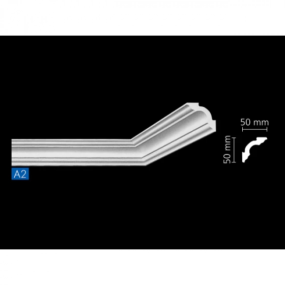 Плинтус потолочный NMC A2 50х50 мм, 2 м