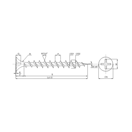 Саморез по дереву 3,5х16 (100 шт) BM001005