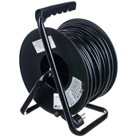 Удлинитель на катушке 50 м, 4 розетки с/з Electraline (49035)