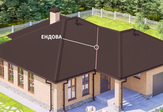 Ендова G100 Ондулин 1х0,5 м (зелёная)