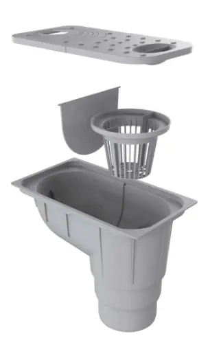Трап уличный 300х170х235 (металлик) Ecoteck
