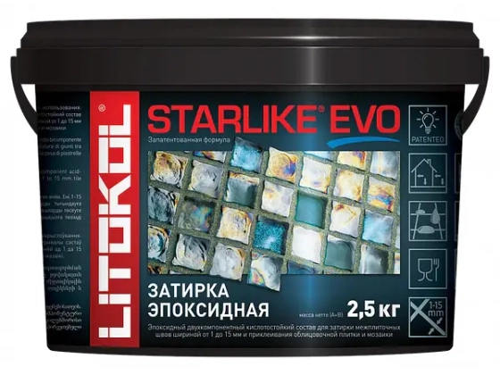 Эпоксидная фуга Litokol Starlike EVO S.105 (Bianco Titano) 2,5 кг