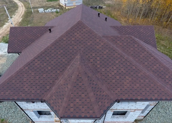 Черепица гибкая Docke Pie Standard Сота, коричневый, 3 м²