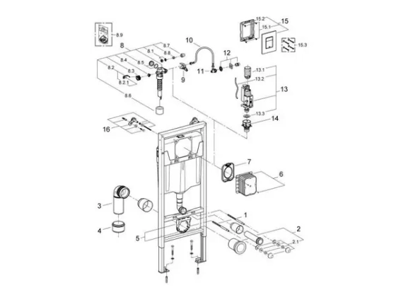Инсталляция для унитаза GROHE Rapid SL (38772001)