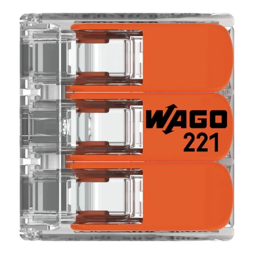 Клемма соединительная Wago 221-413 (3 отверстия) 1 шт