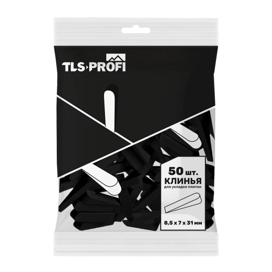 Клинья для плитки 8,5х7х31 мм 50 шт TLS-Profi (TLSZAK312025)